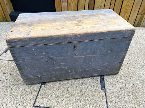 Wooden storage chest trunk - wooden,