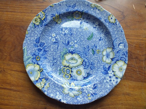 Spode blue chintz - chintz, plate