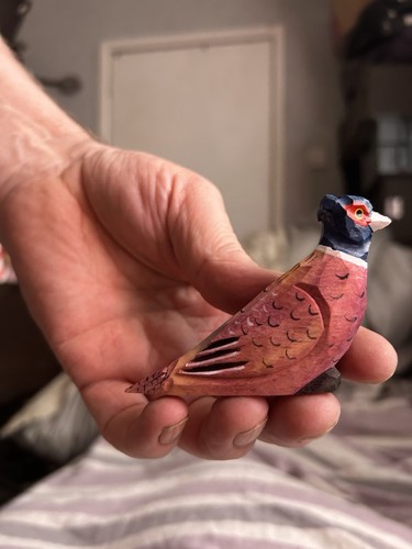 Resin pheasant figurine - resin,