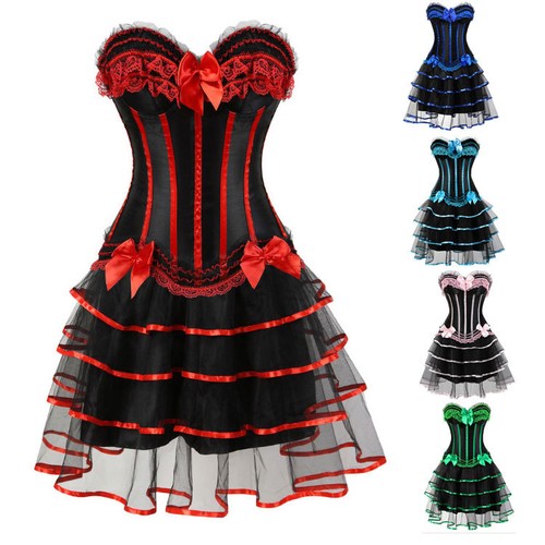 Burlesque corset skirt set - burlesque,