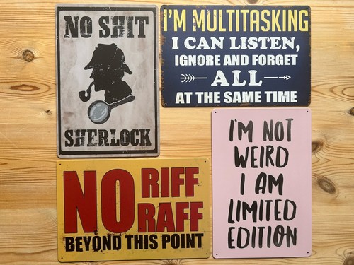 Retro metal signs a4 - retro,