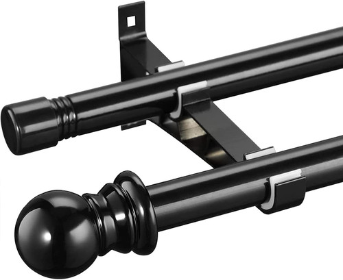 Double curtain pole - curtain, eyelet