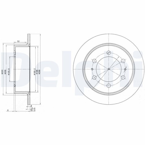 Delphi bg3522 brake - delphi,