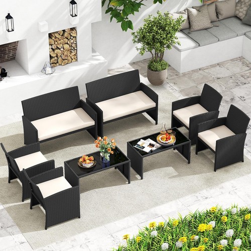 Patio rattan conversation - 4, pc