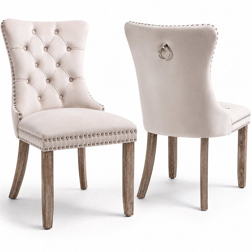 Upholstered dining chairs set - dining,