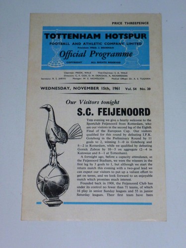 1961 european cup 1st - 1st, round