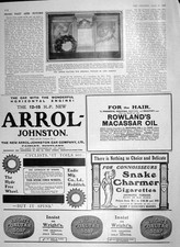 Original Old Antique Print