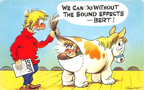 Postcard comic panto - postcard,