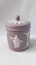 RARE WEDGWOOD LILAC JASPER DANCING HOURS LIDDED JAR 1980