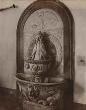 Italy Florence Sagrestia di San Lorenzo Marble Washbasin Old Photo Brogi 1880