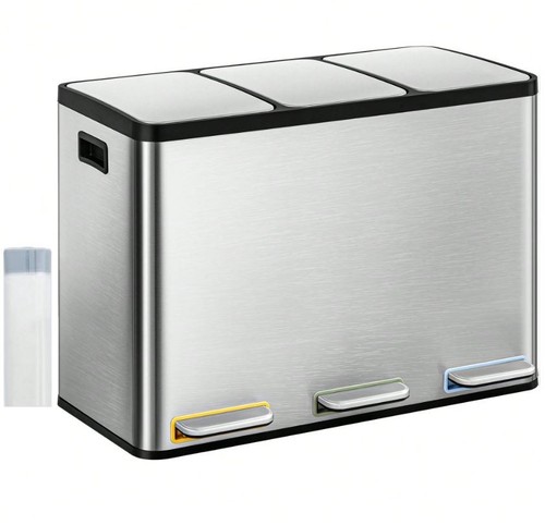 3x15l recycling kitchen bin - recycling,