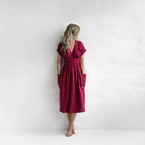 Seaside tones linen wrap - seaside,