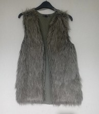 Grey Fur Gilet Women, Knitted