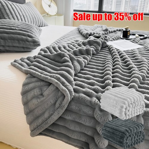 Large ribbed faux fur warm - fur,