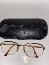 Yves Saint Laurent 4095 Y101 gold Half Rim glasses Frames vintage 1990s designer