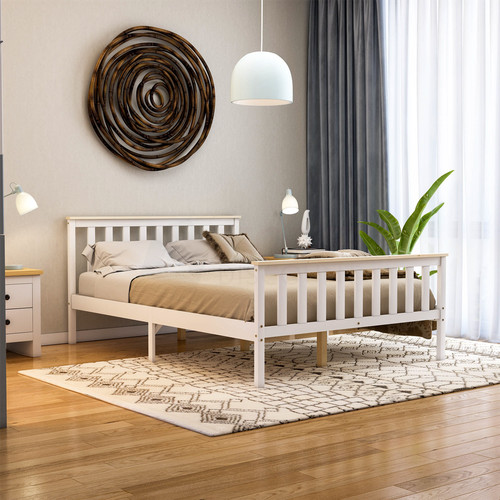Sale wooden double bed - wooden, high
