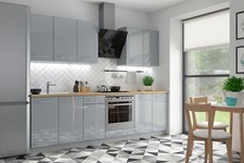 Grey high gloss kitchen units
