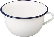 Ibili Chamber pot Blanca 2,7 l of Enamelled Steel, White/Blue, Ceramic, 22 x 22