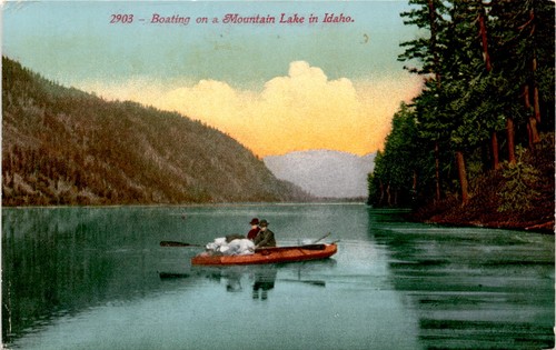 Boating mountain lake - boating,, idaho