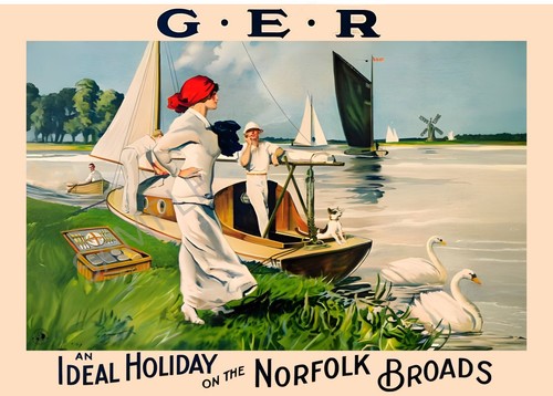 Vintage railway poster - vintage,