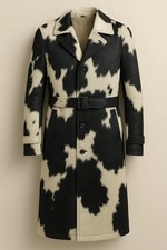 Hair-on Cowhide Trench Coat