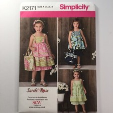 Simplicity 2171 Girls Tiered