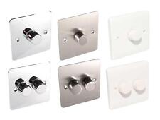 LED Dimmer Switch Single Double Light Switch Dimmable White Chrome 3W-250W 240V