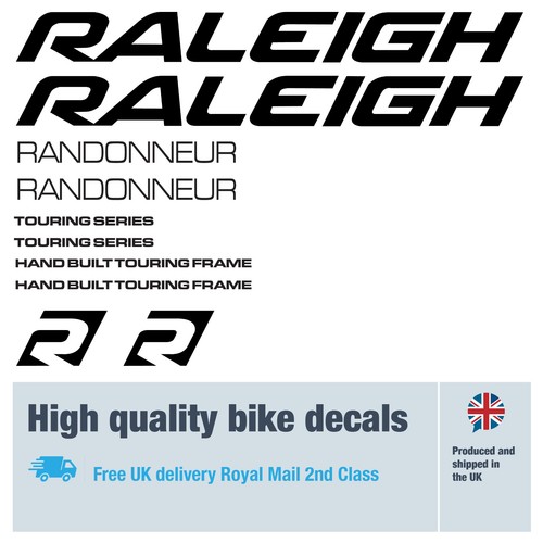 Raleigh randonneur bike decals - randonneur,