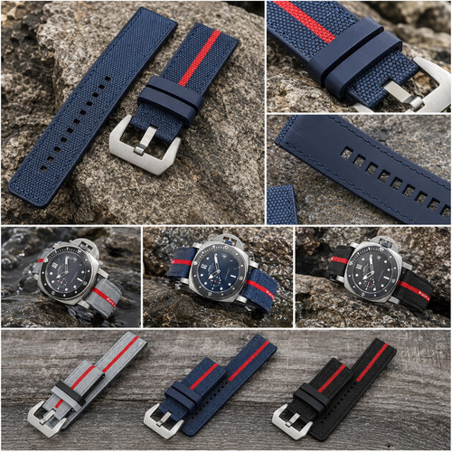 Nylon silicone watch - silicone, strap
