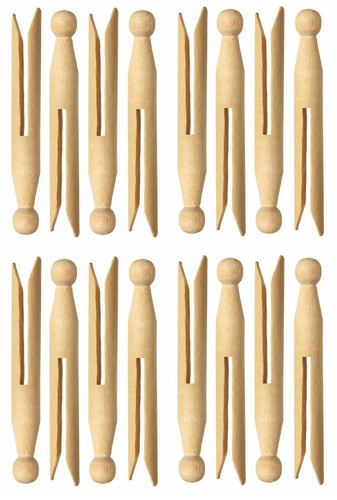 Traditional wooden dolly pegs - dolly,