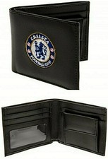 CHELSEA FC MENS EMBROIDERED CREST FOOTBALL LEATHER MONEY WALLET COIN CASH CARD