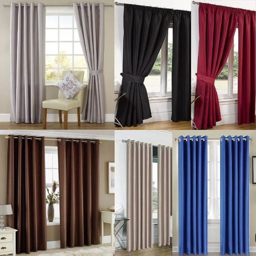 Fully lined faux silk curtain - fully,