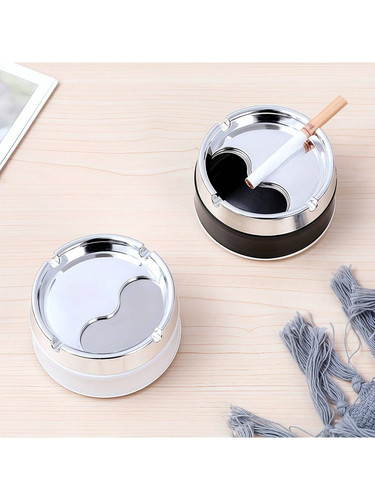 Stainless steel ashtray with - ashtray,