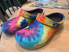 Crocs - Bistro non slip sole. Rare colours - Rainbow - good condition - Size 6/8