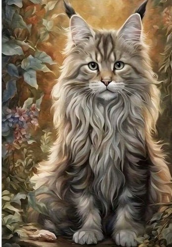 Standing maine coon - diy, 5d