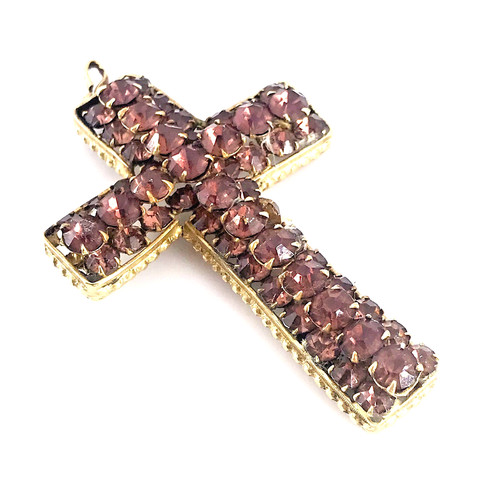 Bohemian antique garnet cross - garnet,