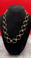 Karizia Sterling Silver Gold Color Link Necklace KA 1772 925 La Dea Bendata Tag