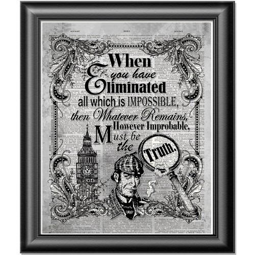 Sherlock holmes art print - holmes,