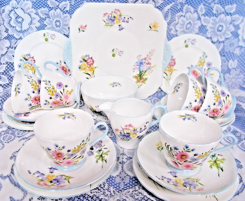 Vintage shelley wild flowers - ,