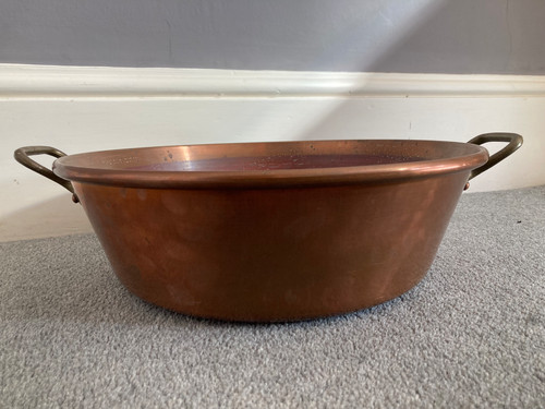 Large copper bowl - , 14"