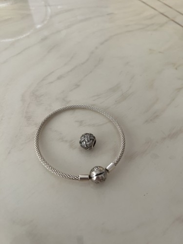 Pandora silver bracelet with - silver,