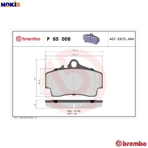 Brake pad set - brake,
