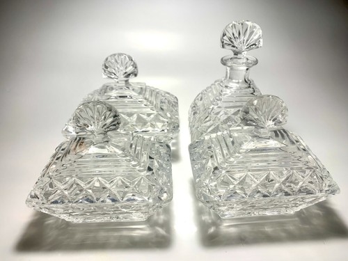 Vintage cut crystal perfume - crystal,