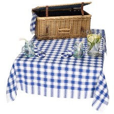 Seersucker tablecloth.  50x90 or 50x70 Available in blue, yellow and black.