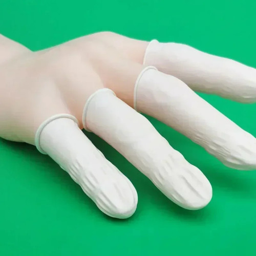 White finger cots rubber latex - finger,