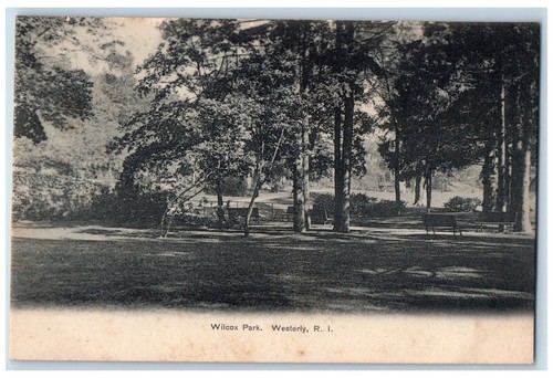 C1905 wilcox park view benches - c1905,