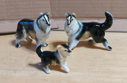 Three vintage porcelain - porcelain, dog