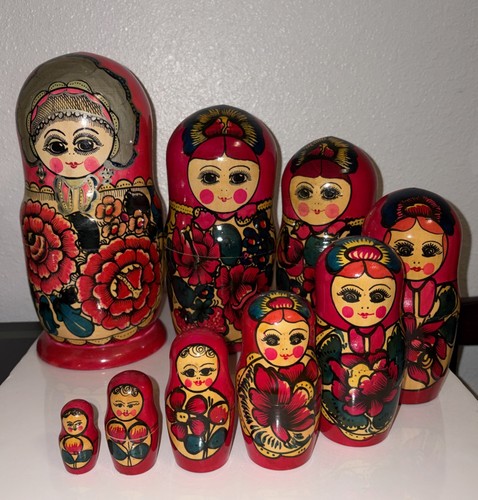Vintage russian nesting dolls - vintage,