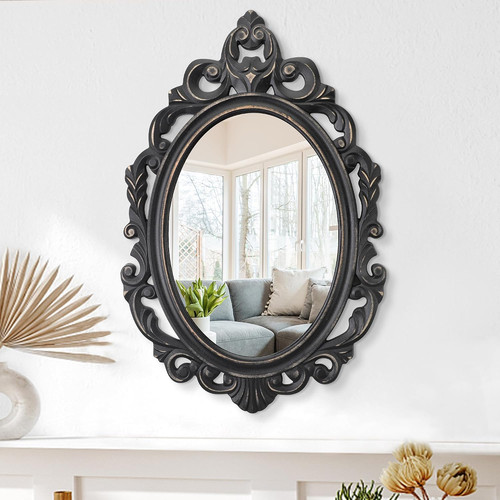 Vintage black oval baroque - vintage,