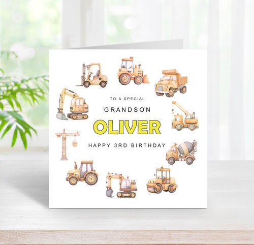 3rd birthday personalised card - birthday,